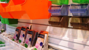 Hobiboxes, big Storbox Standard, and Cratebox Standards holding a variety of items