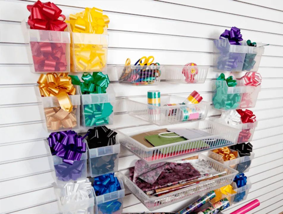 Clear Crateboxes and Storboxes holding crafting supplies